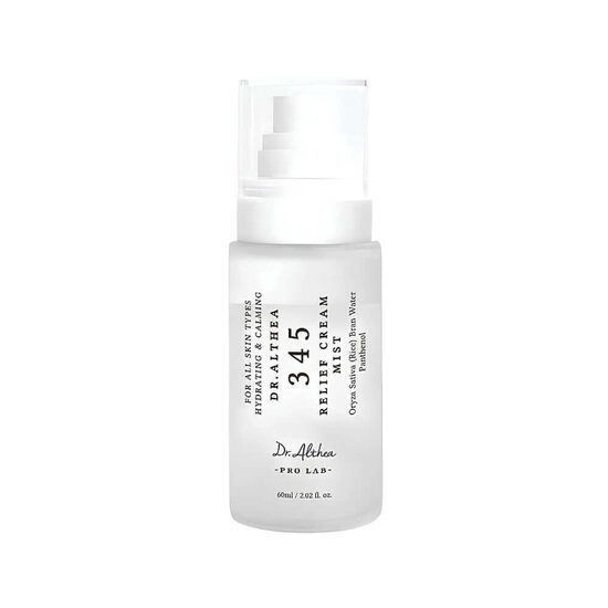 Nomierinošs mists ar rīsu hidrolātu un pantenolu Dr. Althea 345 Relief Cream Mist